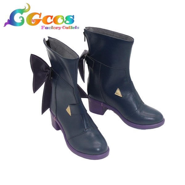 画像3: バーチャルYouTuber コスプレ靴 Vtuber ラプラス・ダークネス(La+ Darknesss) ブライト衣装 コスプレブーツ コスプレ衣装 (3)