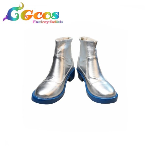 画像2: VOCALOID コスプレ靴 初音ミク 2010雪ミク コスプレブーツ コスプレ衣装 (2)