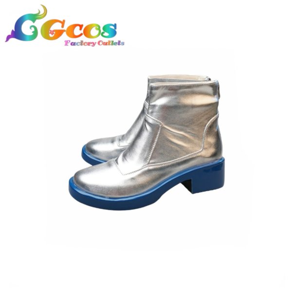 画像3: VOCALOID コスプレ靴 初音ミク 2010雪ミク コスプレブーツ コスプレ衣装 (3)