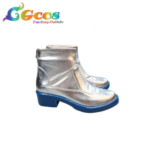 画像4: VOCALOID コスプレ靴 初音ミク 2010雪ミク コスプレブーツ コスプレ衣装 (4)