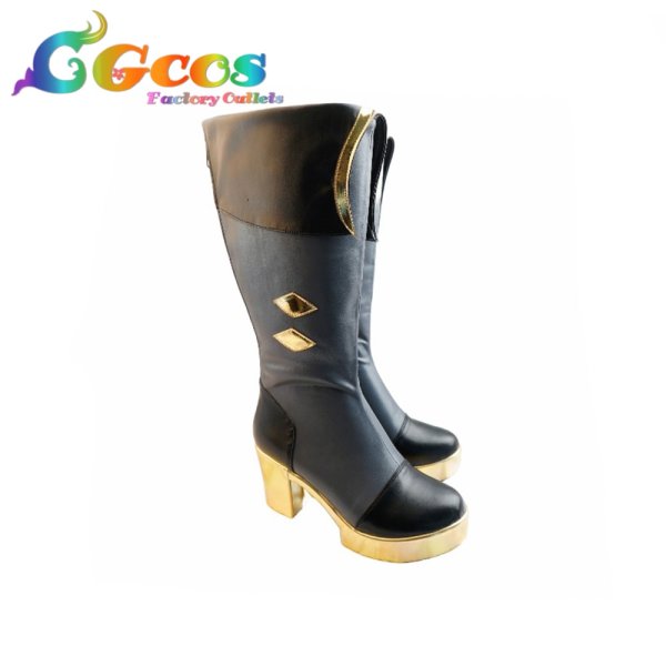 画像2: 原神(げんしん) コスプレ靴 ディルック レッドデッドオブナイト コスプレブーツ コスプレ衣装 (2)