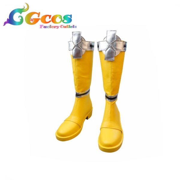 画像3: 暴太郎戦隊ドンブラザーズ コスプレ靴 オニシスター(イエロー) コスプレブーツ コスプレ衣装 (3)
