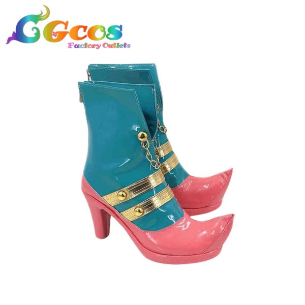 画像2: プリパラ コスプレ靴 南みれぃ あおぞらマーチコーデ コスプレブーツ コスプレ衣装 (2)