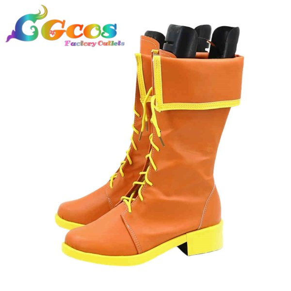 画像3: VOCALOID コスプレ靴 鏡音リン 学パロ(学生服) コスプレブーツ コスプレ衣装 (3)