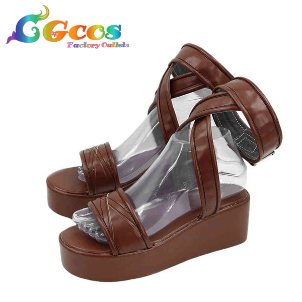 画像2: Fate/Grand Order コスプレ靴 FGO 卑弥呼 コスプレブーツ コスプレ衣装 (2)