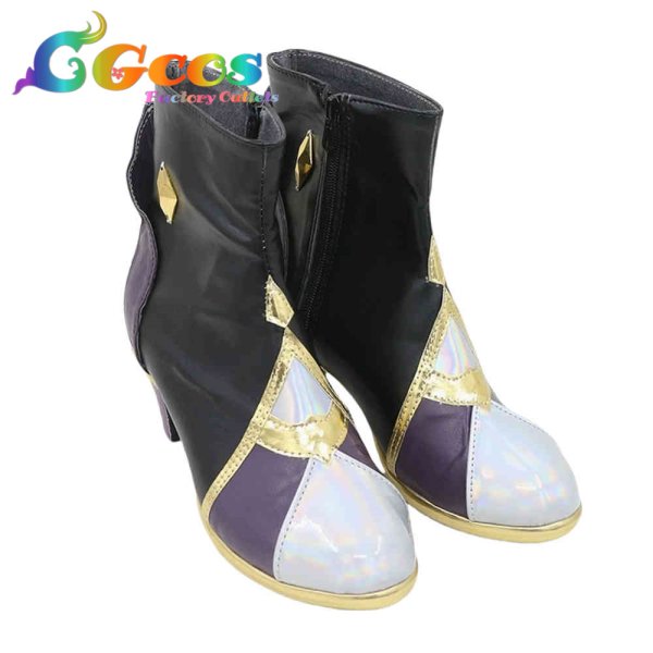 画像2: 原神(げんしん) コスプレ靴 イェラン(夜蘭) コスプレブーツ コスプレ衣装 (2)