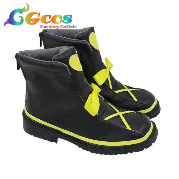 画像2: 東京ミュウミュウ コスプレ靴 黄歩鈴 コスプレブーツ コスプレ衣装 (2)