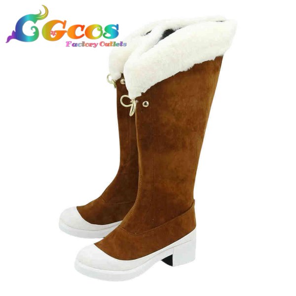 画像2: ゼルダの伝説 ブレス オブ ザ ワイルド コスプレ靴 ゼルダ姫 冬服 コスプレブーツ コスプレ衣装 (2)