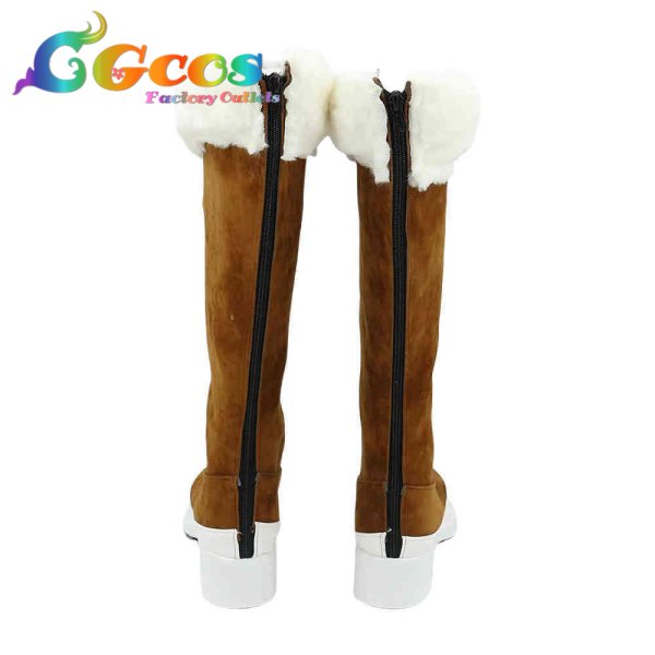 画像4: ゼルダの伝説 ブレス オブ ザ ワイルド コスプレ靴 ゼルダ姫 冬服 コスプレブーツ コスプレ衣装 (4)