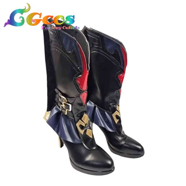 画像2: 原神(げんしん) コスプレ靴 チャスカ コスプレブーツ コスプレ衣装 (2)