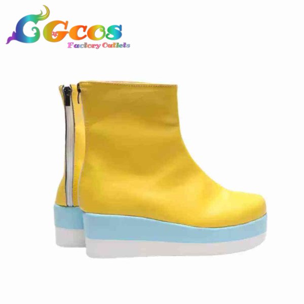 画像2: トロピカルージュ!プリキュア コスプレ靴 一之瀬みのり(キュアパパイア) コスプレブーツ コスプレ衣装 (2)