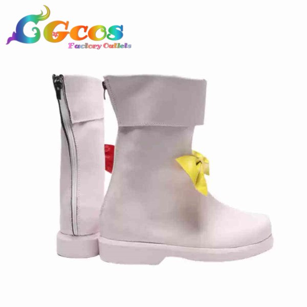 画像4: 東方Project コスプレ靴 パチュリー・ノーレッジ コスプレブーツ コスプレ衣装 (4)