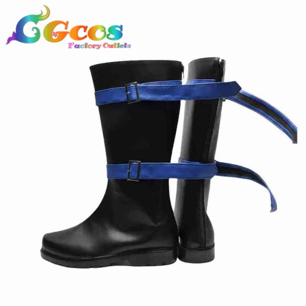 画像2: 遊☆戯☆王　コスプレ靴　海馬瀬人　コスプレブーツ　コスプレ衣装 (2)