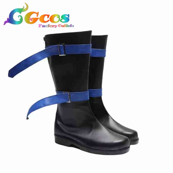 画像4: 遊☆戯☆王　コスプレ靴　海馬瀬人　コスプレブーツ　コスプレ衣装 (4)