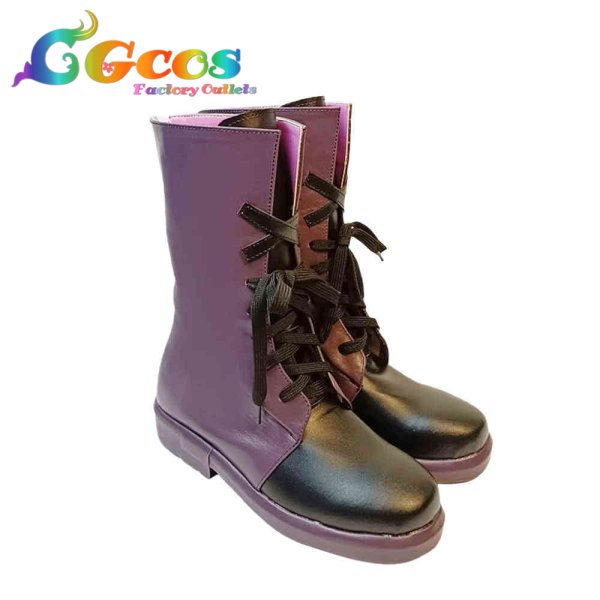 画像3: 東方Project コスプレ靴 パチュリー・ノーレッジ コスプレブーツ コスプレ衣装 (3)