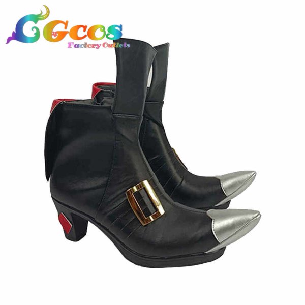 画像2: ファイナルファンタジーXIV コスプレ靴 黒魔道士 コスプレブーツ コスプレ衣装 (2)