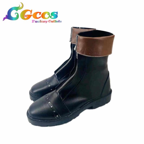 画像2: ファイナルファンタジーVII コスプレ靴 ザックス・フェア コスプレブーツ コスプレ衣装 (2)