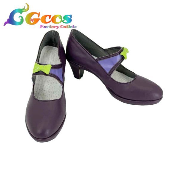 画像2: バーチャルYouTuber コスプレ靴 VTuber 紫咲シオン メイド風衣装 コスプレブーツ コスプレ衣装 (2)