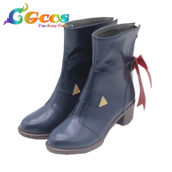 画像2: バーチャルYouTuber コスプレ靴 Vtuber 大神ミオ ブライト衣装 コスプレブーツ コスプレ衣装 (2)