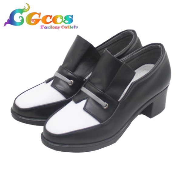 画像2: バーチャルYouTuber コスプレ靴 VTuber 周央サンゴ 七次元生徒会 コスプレブーツ コスプレ衣装 (2)