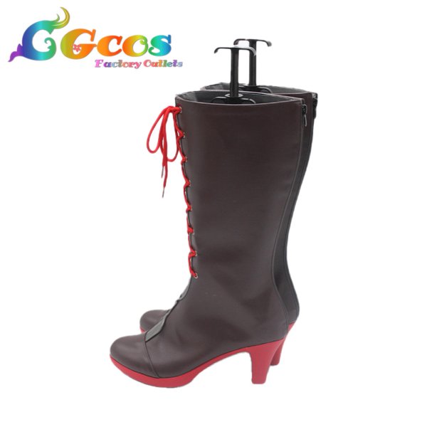 画像2: バーチャルYouTuber コスプレ靴 VTuber 不知火フレア 正月衣装 コスプレブーツ コスプレ衣装 (2)