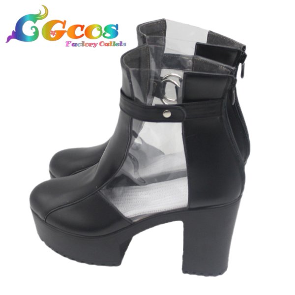 画像2: バーチャルYouTuber コスプレ靴 VTuber 星街すいせい W●RK コスプレブーツ コスプレ衣装 (2)