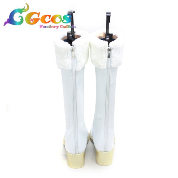 画像3: アイドルマスター シャイニーカラーズ コスプレ靴 西城樹里 白いツバサ コスプレブーツ コスプレ衣装 (3)