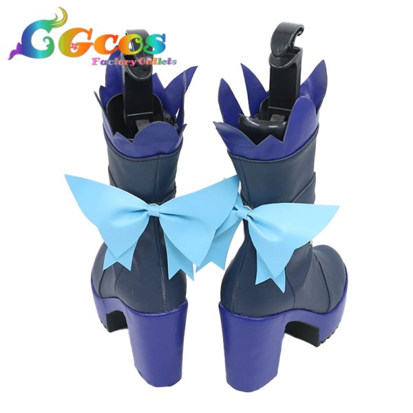 画像2: バーチャルYouTuber コスプレ靴 VTuber 星街すいせい ブライト衣装 コスプレブーツ コスプレ衣装 (2)