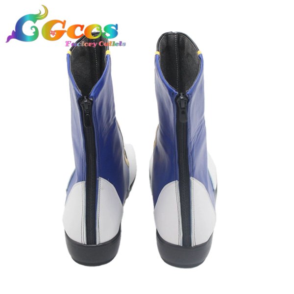 画像2: VOCALOID コスプレ靴 KAITO 公式衣装(標準) コスプレブーツ コスプレ衣装 (2)
