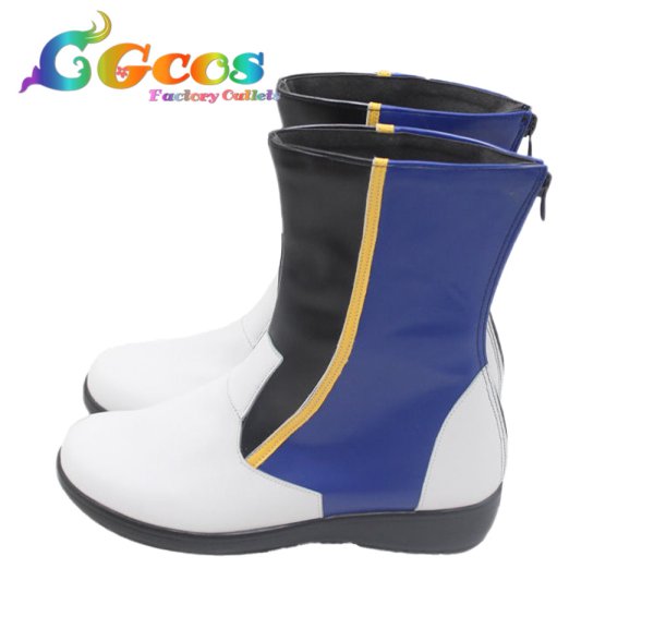 画像3: VOCALOID コスプレ靴 KAITO 公式衣装(標準) コスプレブーツ コスプレ衣装 (3)