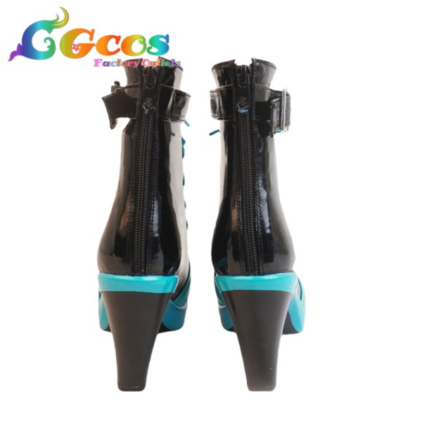 画像2: VOCALOID コスプレ靴 初音ミク 16周年記念 コスプレブーツ コスプレ衣装 (2)