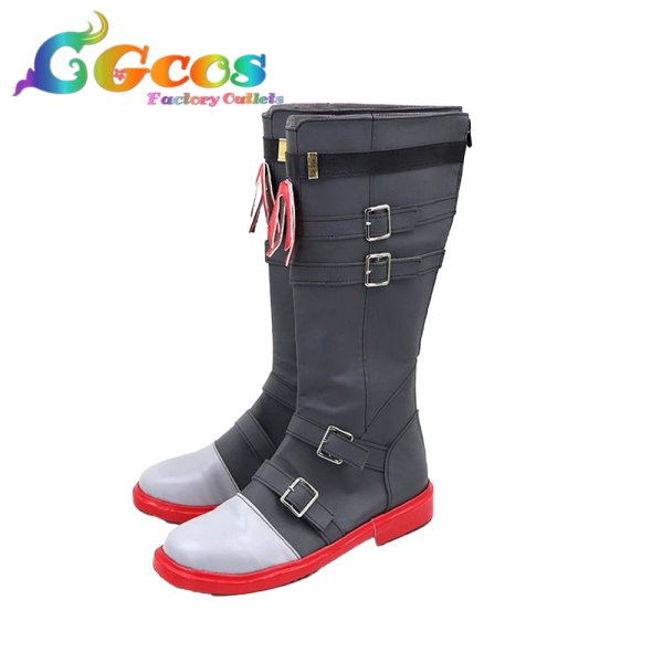 画像3: ギルティギア コスプレ靴 ザトー=ONE(エディ) コスプレブーツ コスプレ衣装 (3)