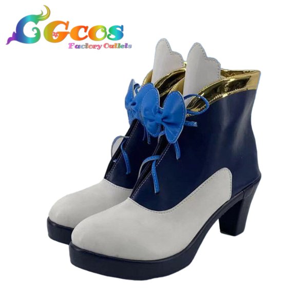 画像3: アイカツスターズ! コスプレ靴 虹野ゆめ 四ツ星学園制服 冬服 コスプレブーツ コスプレ衣装 (3)