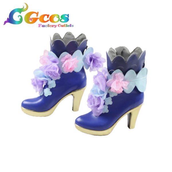 画像2: アイカツスターズ! コスプレ靴 白銀リリィ ロゼッタソーン コスプレブーツ コスプレ衣装 (2)