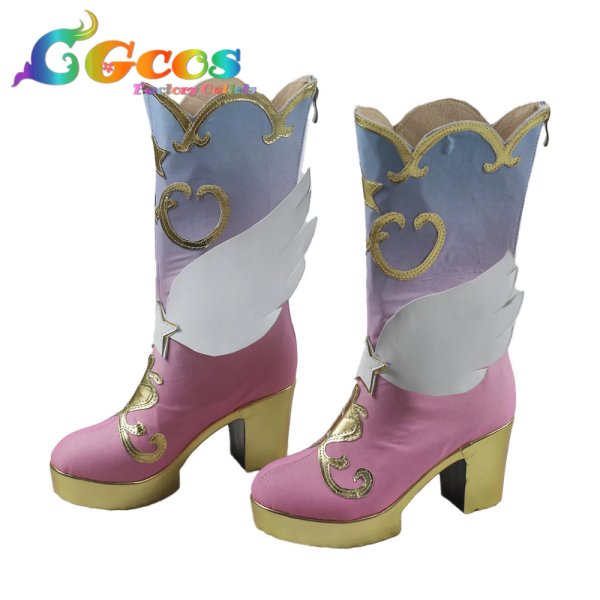 画像2: アイカツスターズ! コスプレ靴 虹野ゆめ 星のツバサ コスプレブーツ コスプレ衣装 (2)