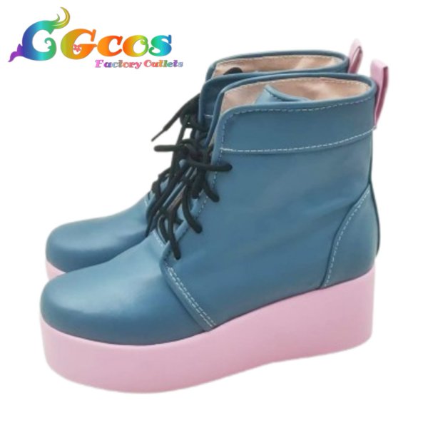 画像3: バーチャルYouTuber コスプレ靴 VTuber Mococo Abyssgard (モココ・アビスガード) カジュアル衣装 コスプレブーツ コスプレ衣装 (3)