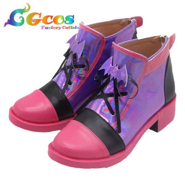 画像2: バーチャルYouTuber コスプレ靴 VTuber 葛葉 ポケコロツイン コスプレブーツ コスプレ衣装 (2)