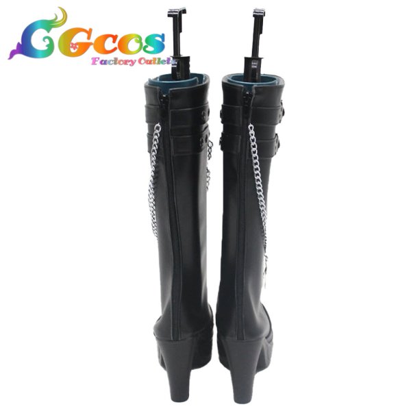 画像3: アイカツ! コスプレ靴 藤堂ユリカ ブロックチェック コスプレブーツ コスプレ衣装 (3)