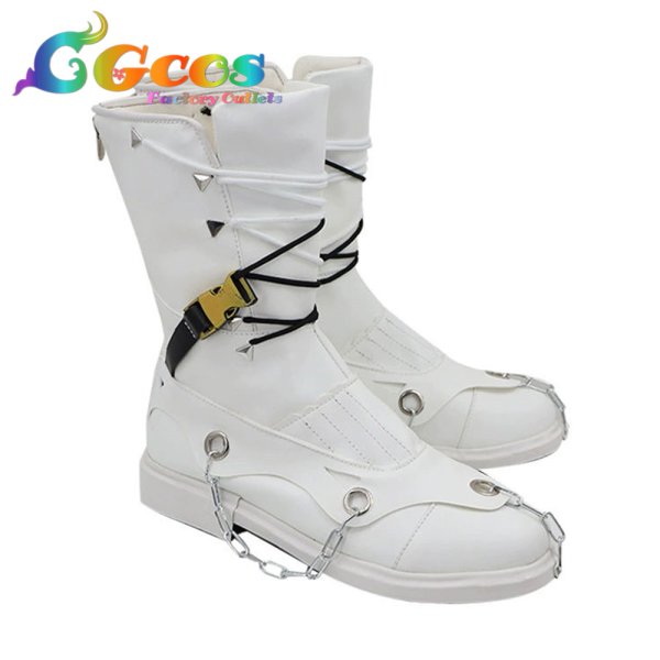 画像2: アークナイツ コスプレ靴 パゼオンカ 行間にある雪原 コスプレブーツ コスプレ衣装 (2)