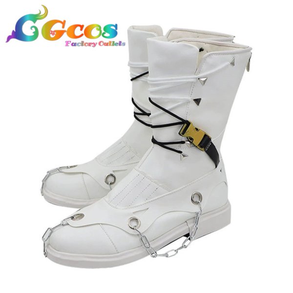 画像3: アークナイツ コスプレ靴 パゼオンカ 行間にある雪原 コスプレブーツ コスプレ衣装 (3)