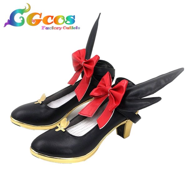 画像2: プリンセスコネクト!Re:Dive コスプレ靴 シズル(ノワール) コスプレブーツ コスプレ衣装 (2)