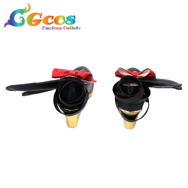 画像4: プリンセスコネクト!Re:Dive コスプレ靴 シズル(ノワール) コスプレブーツ コスプレ衣装 (4)