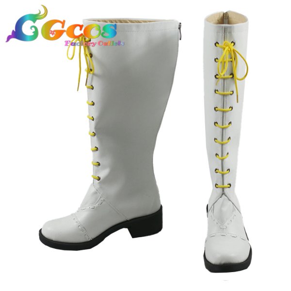 画像2: VOCALOID コスプレ靴 鏡音リン 炉心融解 コスプレブーツ コスプレ衣装 (2)