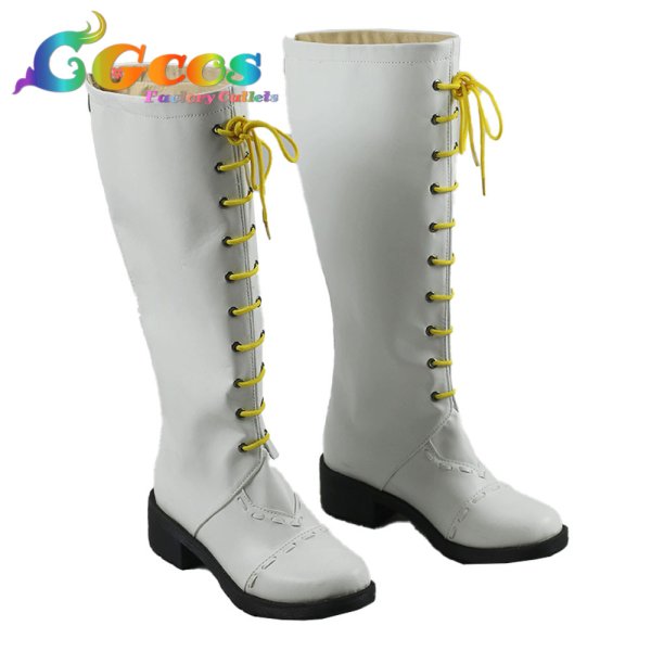 画像3: VOCALOID コスプレ靴 鏡音リン 炉心融解 コスプレブーツ コスプレ衣装 (3)