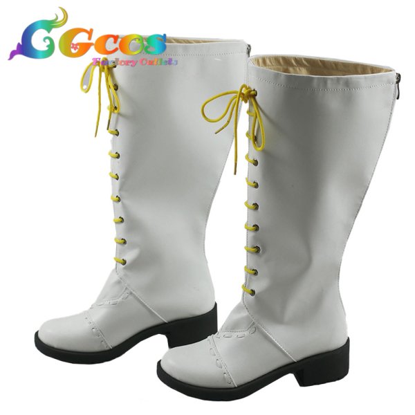 画像4: VOCALOID コスプレ靴 鏡音リン 炉心融解 コスプレブーツ コスプレ衣装 (4)