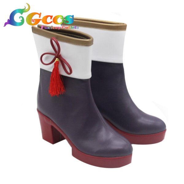 画像4: プリンセスコネクト!Re:Dive コスプレ靴 ユキ(オーエド) コスプレブーツ コスプレ衣装 (4)