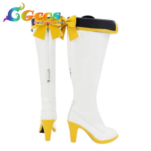 画像2: プロジェクトセカイ カラフルステージ! feat. 初音ミク コスプレ靴 鏡音リン ブリリアントアイドル・R コスプレブーツ コスプレ衣装 (2)