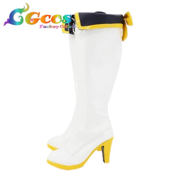 画像3: プロジェクトセカイ カラフルステージ! feat. 初音ミク コスプレ靴 鏡音リン ブリリアントアイドル・R コスプレブーツ コスプレ衣装 (3)