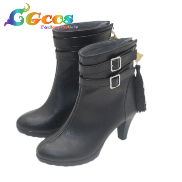 画像2: バーチャルYouTuber　コスプレ靴　VTuber　緑仙　アーティストビジュアル　コスプレブーツ　コスプレ衣装 (2)