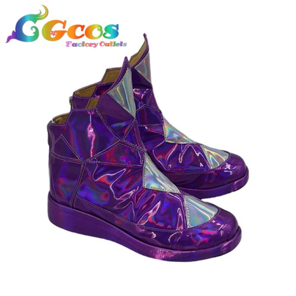 画像2: バーチャルYouTuber　コスプレ靴　VTuber　古石ビジュー　厨二病衣装　コスプレブーツ　コスプレ衣装 (2)